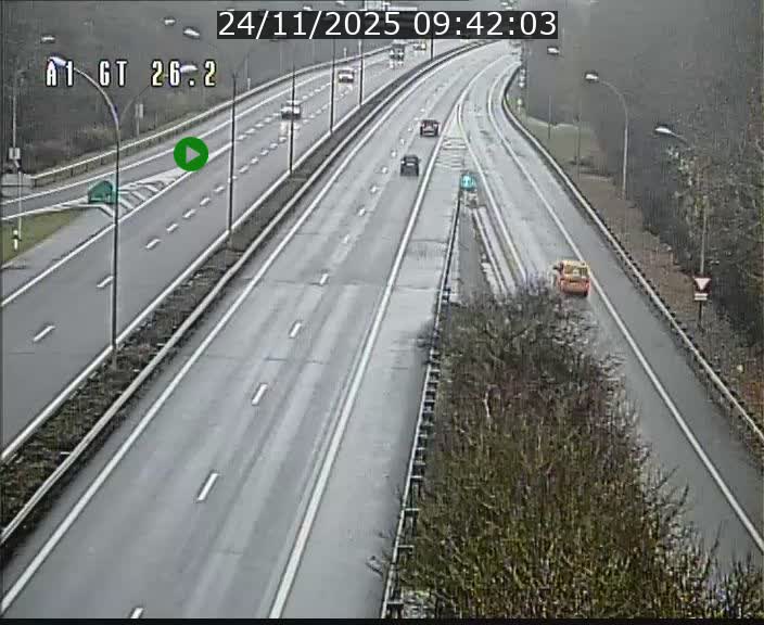 Traffic live webcam Luxembourg Grevenmacher - A1 direction Allemagne - BK 26.2