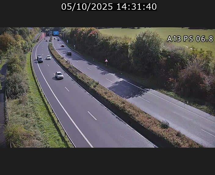 Traffic live webcam Luxembourg Ehlerange - A13 direction Esch-sur-Alzette - BK 6.8