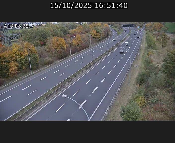 Traffic live webcam Luxembourg Frisange - A13 direction Allemagne - BK 26