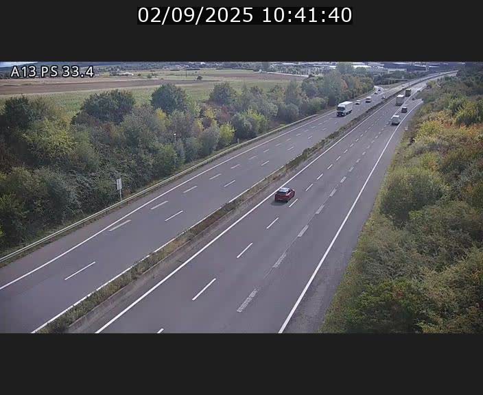 Webcam trafic sur A13 à hauteur de Mondorf-les-Bains en direction d'Altwies