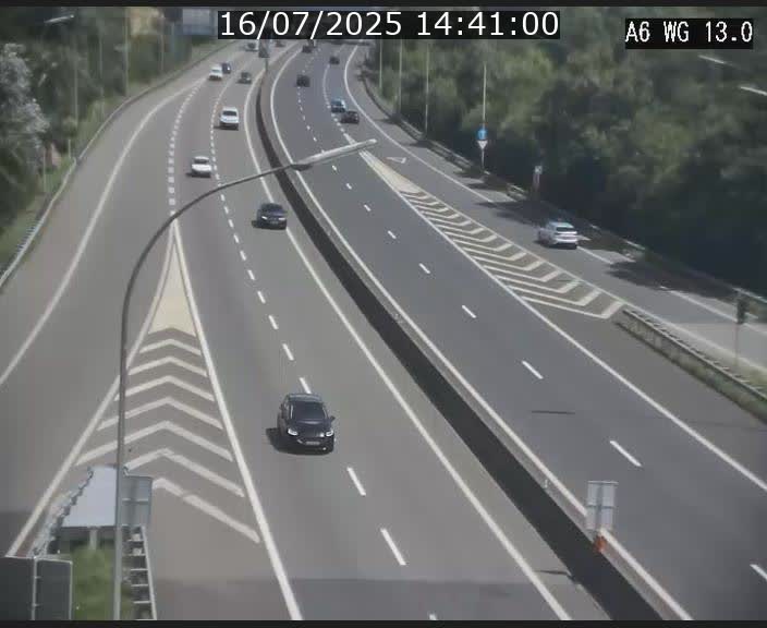 Traffic live webcam Luxembourg Mamer - A6 - BK 13 - direction Luxembourg/France/Allemagne