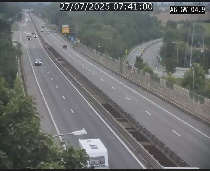 Traffic live webcam Luxembourg Croix de Cessange - A6 - BK 4.9 - direction Belgique