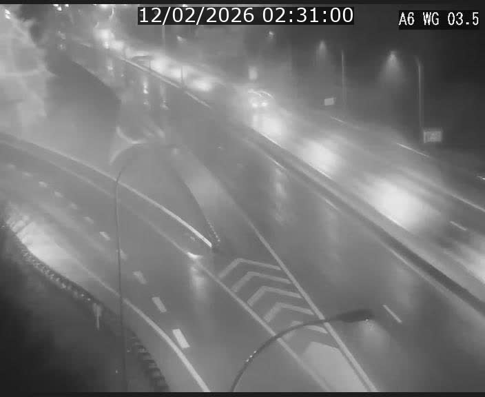 Traffic live webcam Luxembourg - Croix de Cessange - A6 - BK 3.5 - direction France/Allemagne