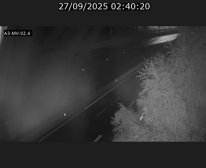Webcam autoroute de la France (A3) au Luxembourg à Fentange, à proximité de la Croix de Gasperich. Vue orientée vers la Cloche d'Or