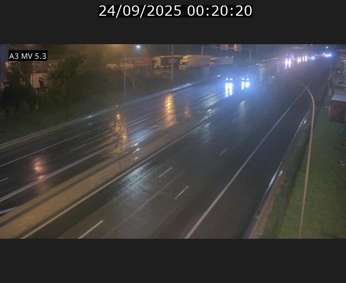 Webcam à l'Aire de Berchem au Luxembourg sur l'A3. Vue orientée vers la France