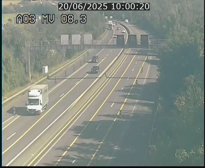 Webcam Autoroute après la Croix de Bettembourg en direction de Luxembourg sur l'A3