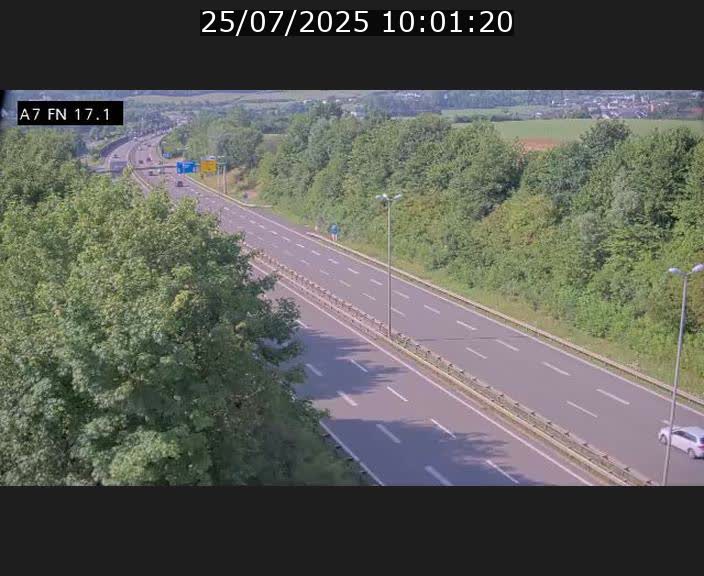 Caméra trafic Luxembourg - A7, Merscherbierg direction Mersch