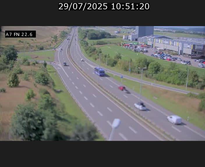 Caméra trafic Luxembourg - A7, Colmar-berg direction Mersch