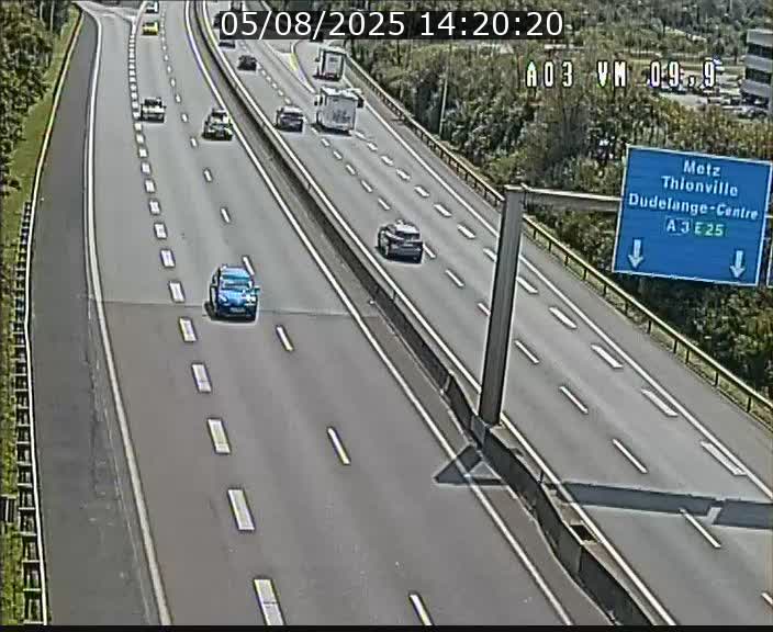 Webcam Autoroute à la Croix de Bettembourg - A3 - BK 9.9 - direction France