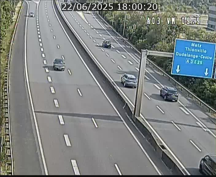 Webcam Autoroute à la Croix de Bettembourg - A3 - BK 9.9 - direction France