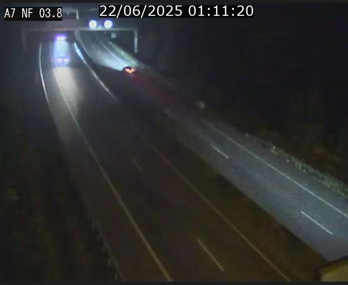 Webcam autoroute A7 au Luxembourg à la sortie du Tunnel Stafelter vers le Nord
