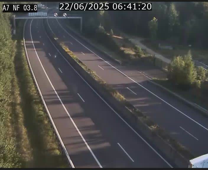 Webcam autoroute A7 au Luxembourg à la sortie du Tunnel Stafelter vers le Nord