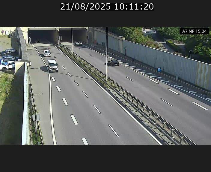 Caméra trafic Luxembourg - A7, Tunnel Mersch, entrée sud, direction Ettelbruck