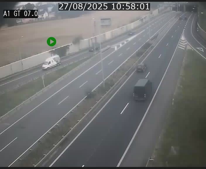 Traffic live webcam Luxembourg Cents - A1 direction Kirchberg - BK 7