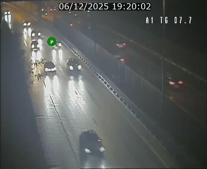 Traffic live webcam Luxembourg Kirchberg - A1 direction Luxembourg-ville - BK 7.7