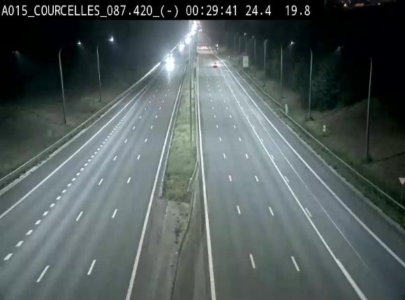 Webcam autoroute Belgique - Viesville - E42 direction Mons - BK 84.35
