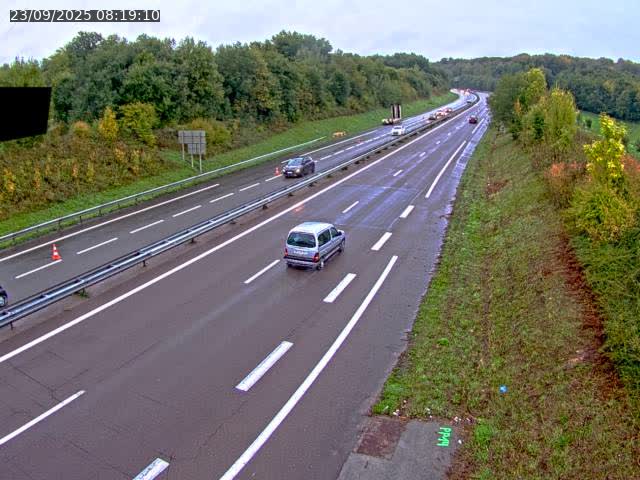 Webcam sur la N19 à Lyoffans. Vue orientée vers Vesoul
