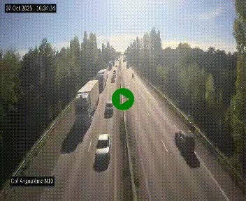 Webcam routière à la fin de la N10, en périphérique ouest d'Angouleme, proche de la jonction avec l'A10