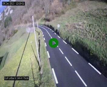 Webcam dans les Pyrénées Atlantique au niveau du col d'Urdos et du fort du Pourtalet sur la N134, en direction du Col et du tunnel du Somport, à 765 mètres d'altitude