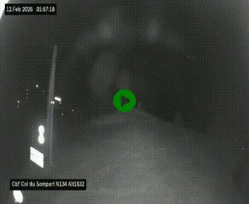 Webcam au col du Somport, côté français, sur la N134, dans les Pyrénées, en direction de l'Espagne, à 1632 mètres d'altitude