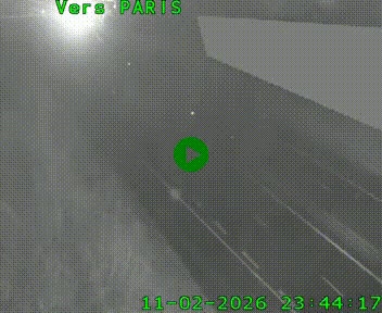 Caméra routière sur l'autoroute A20 à Saint-Pardoux-l'Ortigier, à la jonction avec l'A89. Vue orientée vers Paris