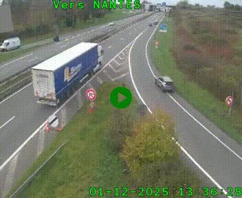 Webcam N147 au nord de Poitiers et à la jonction avec la A10