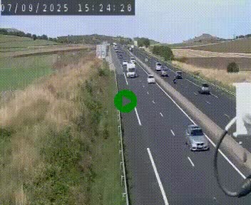 Caméra autoroute A75 à hauteur de Le Crest, en direction de Montpellier