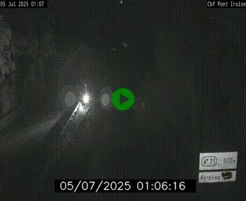 Webcam sur la N165 après le Pont de l'Iroise, à l'entrée de Brest