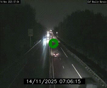 Webcam sur le périphérique de Nantes (N844) entre la Porte de Saint-Luce et la Porte d'Anjou, à l'est de la ville