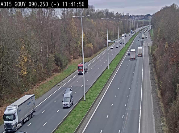 Webcam autoroute Belgique - Gouy-lez-piéton - E42 - BK 90.3