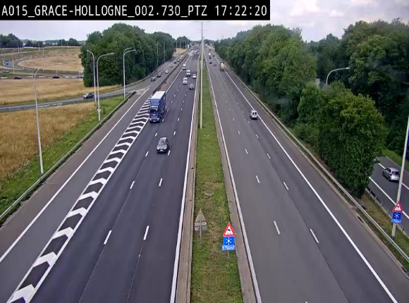 Caméra trafic Belgique - Grâce-Hollogne - E42, jonction avec A604, direction Loncin/Aéroport de Liège -  BK 3.2