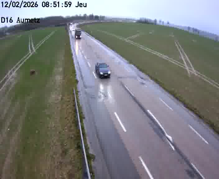 Webcam sur la D16 à Aumetz. Vue orientée vers A30