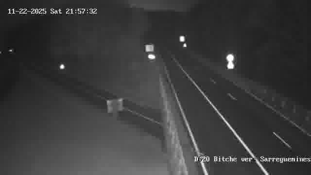 Webcam sur la D620, sur le contournement de Bitche. Vue orientée vers Sarreguemines