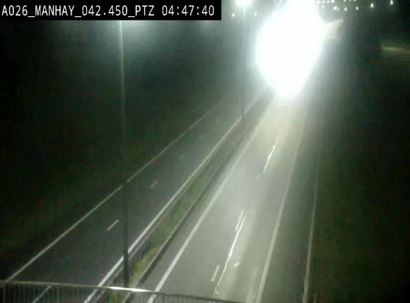 Webcam autoroute A26/E25 à hauteur de Manhay, à la jonction avec la N651 en direction de Liège - BK 42.4