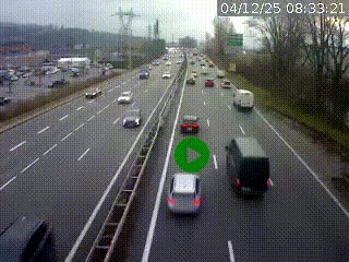 Caméra routière à hauteur des centres commerciaux et de la sortie 14 en direction d'Albertville