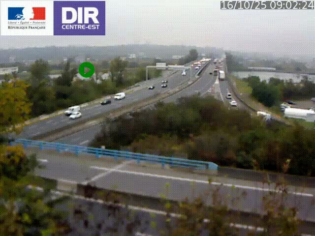 Webcam autoroute sur A450 à Pierre-Bénite en direction de Lyon et de l'autoroute A7