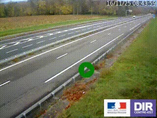 Webcam autoroute sur l'A77 à hauteur de Pouilly-sur-Loire en direction de Nevers