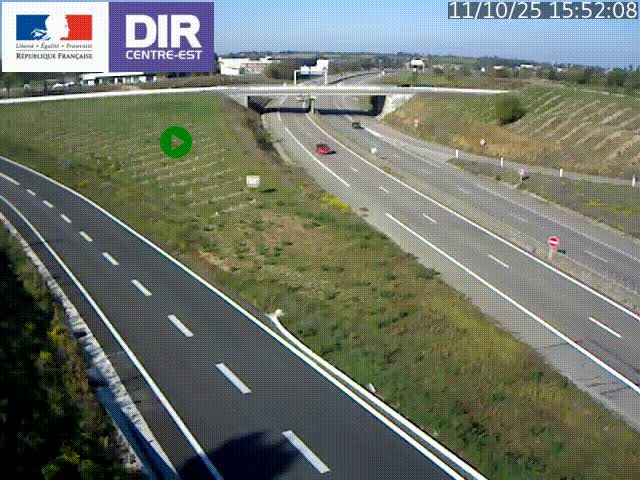 Webcam sur le contournement de Valence, sur la Nationale 7, caméra orientée vers Lyon