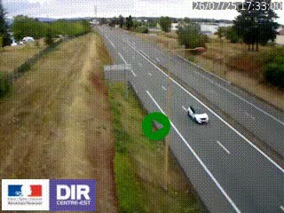 Webcam à Mably, à proximité de Roanne en direction de Moulins sur la N7
