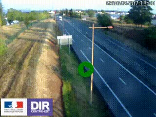 Webcam à Mably, à proximité de Roanne en direction de Moulins sur la N7