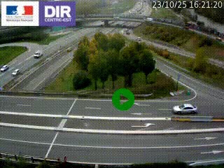 Webcam traffic à Grenoble-sud sur l'autoroute A480. Vue orientée vers l'entrée et la sortie de Grenoble