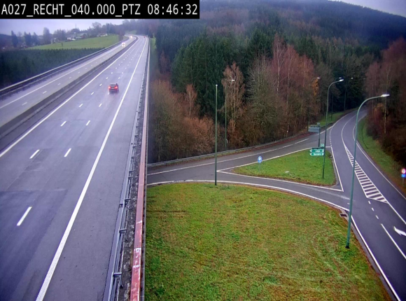 Webcam sur A27/E42 après Malmedy. Vue orientée vers l'Allemagne