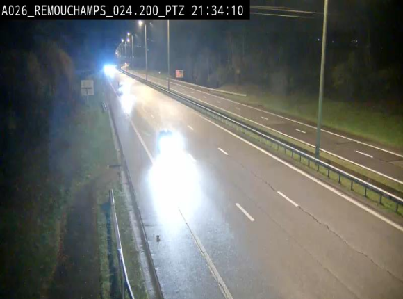 Webcam E25/A26 à Aywalle, à hauteur de Spa. Vue orientée vers Liège