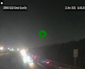 Webcam routière sur N338 à hauteur de Grand-Quevilly en périphérie de Rouen. Vue orientée vers Rouen