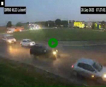 Webcam en périphérie de Chartres sur la N123, à hauteur de Luisant. Vue orientée vers Chartres