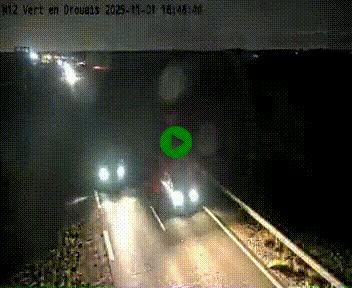 Webcam à hauteur de Vert-en-Drouais sur la N12, en périphérie de Dreux. Vue orientée vers Alençon