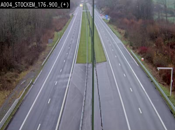 Webcam au-dessus de l'E411 sur la N83 à hauteur de la sortie Stockem. Vue orientée vers Arlon