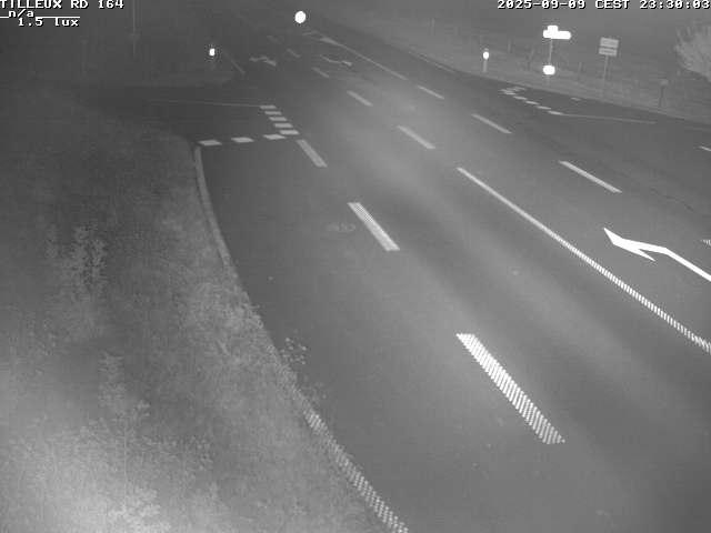 Webcam sur la RD164 à Tilleux. Vue orientée vers Neufchâteau