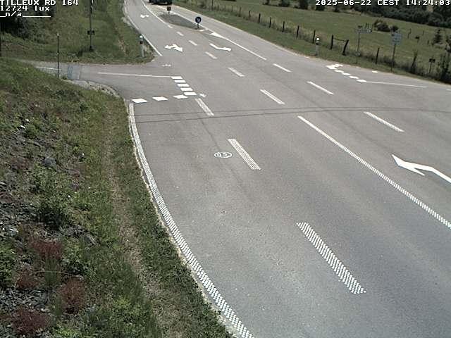 Webcam sur la RD164 à Tilleux. Vue orientée vers Neufchâteau