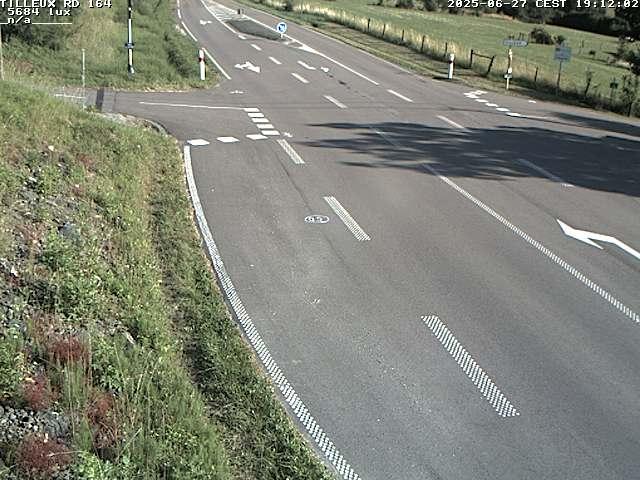 Webcam sur la RD164 à Tilleux. Vue orientée vers Neufchâteau